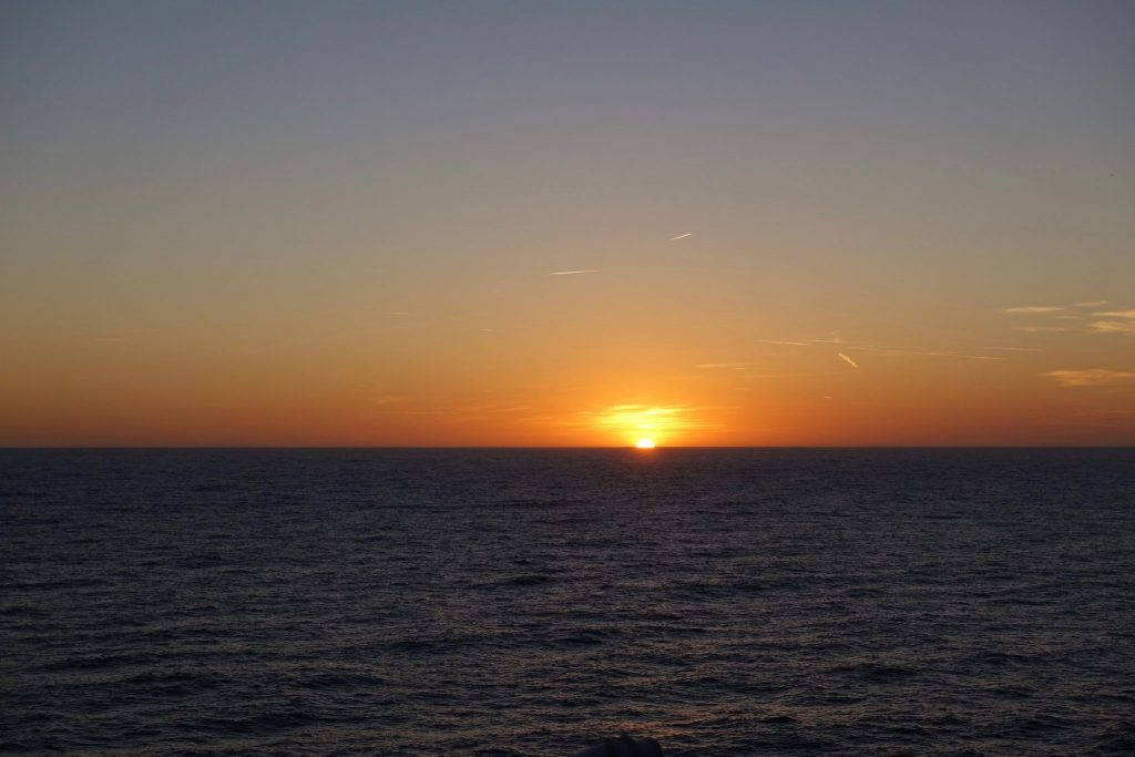 Sonnenuntergang ins Meer