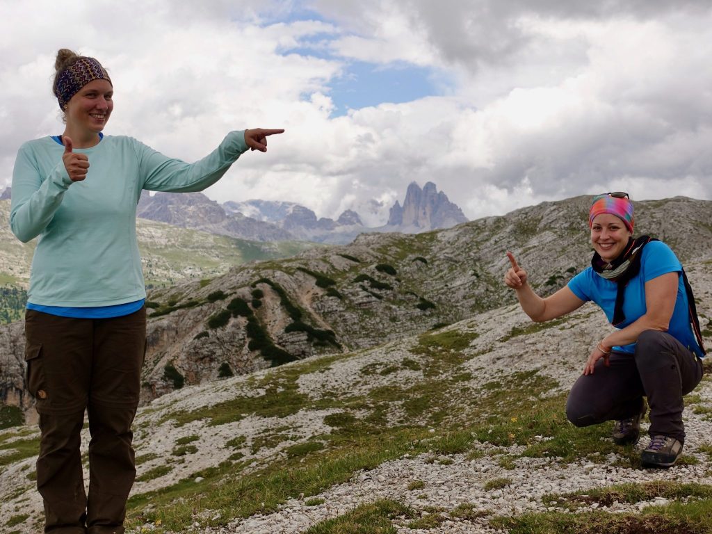 Hochpustertaler Höhenweg: Picknickplatz mit Blick zu den 3 Zinnen