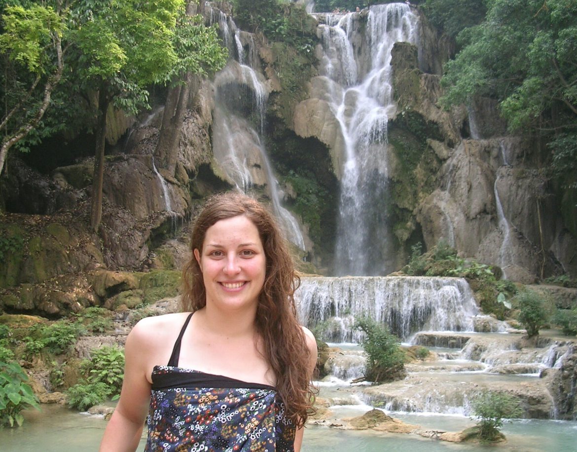 Ich am Kuang Si Wasserfall in Luang Prabang